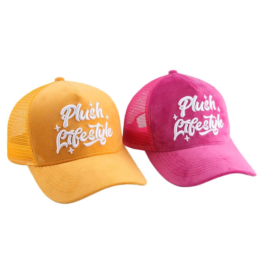 Высококачественные сетчатые бархатные кепки Gorras с вышивкой на заказ 5 панелей
