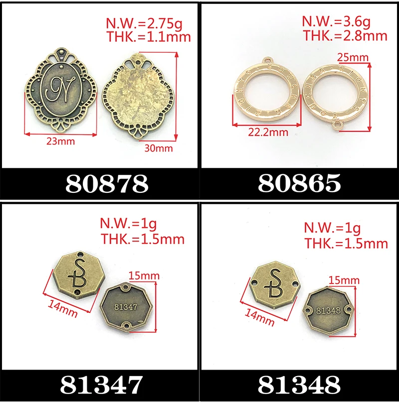 2024 custom garment metal brand logo metal clothing labels decorative bag metal tags for handbag