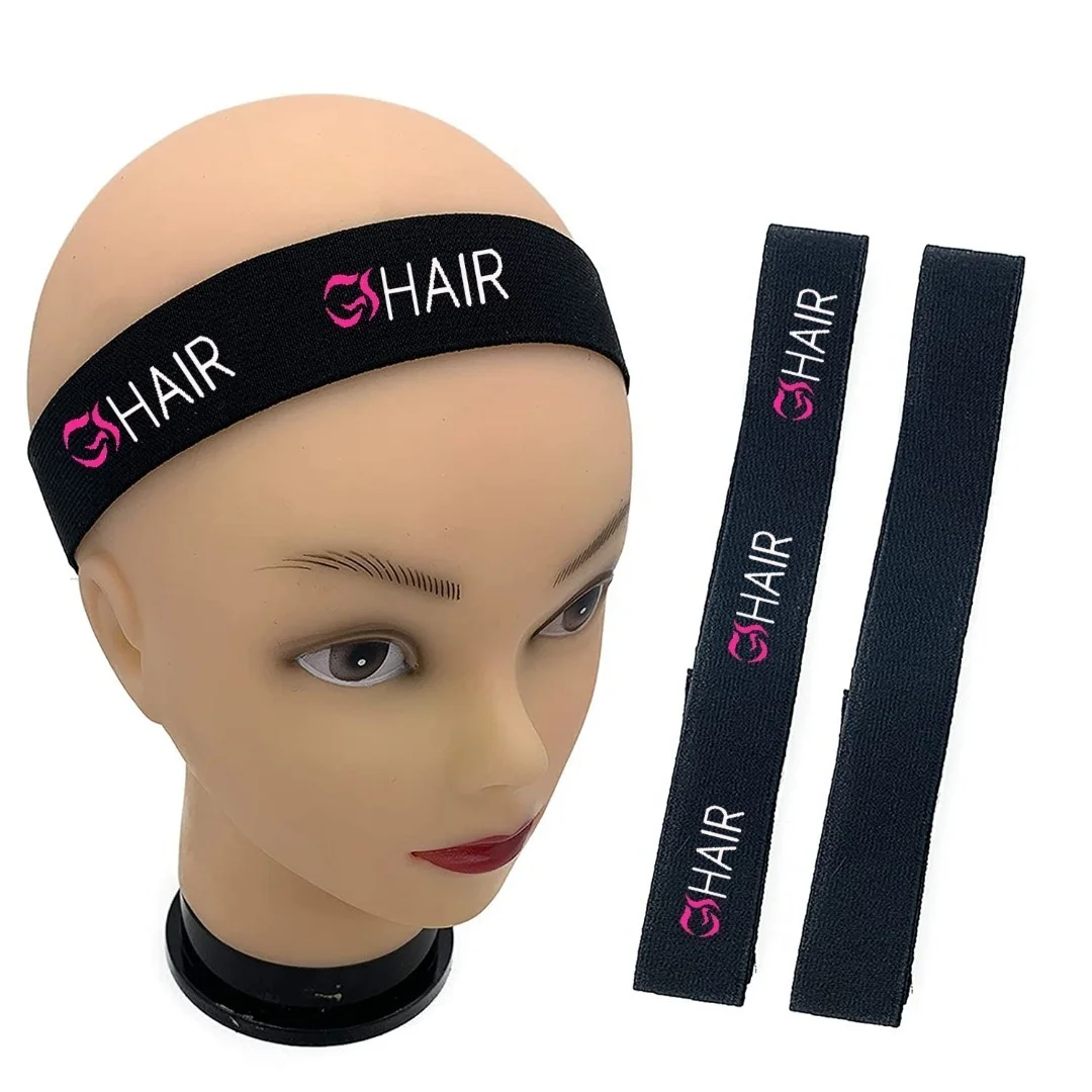 GS Custom Logo Adjustable Hair Elastic Lace Melting Belt Band,Free Logo Elastic Wigs Edges Melt Band,Wig Band With Your Logo