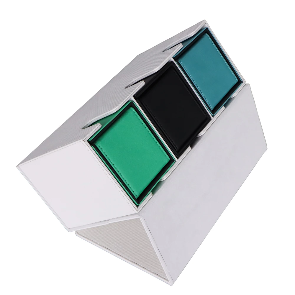 Tcg Storage Pu Card Board Game Storage Boxes Flip MTG YuGiOh Deck Pu three-in-one Deck Case  Card Box