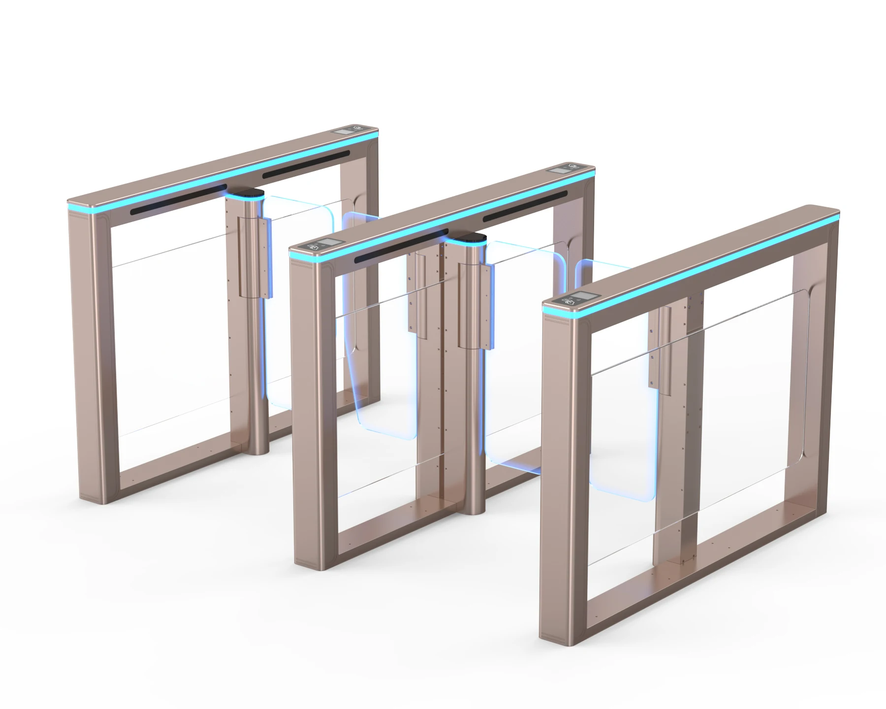 High security RFID face recognition access control swing turnstile barrier gate system for hotels halls