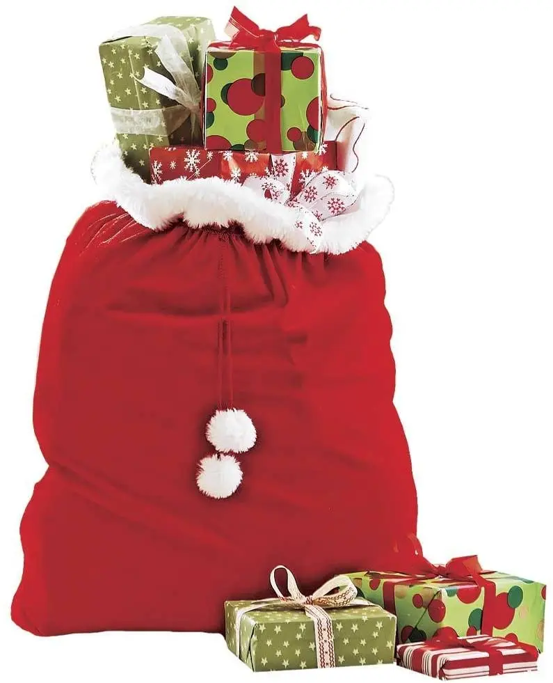 2020 New Arrival Gift Bags Christmas Large Santa Sack With Drawstring Bag
