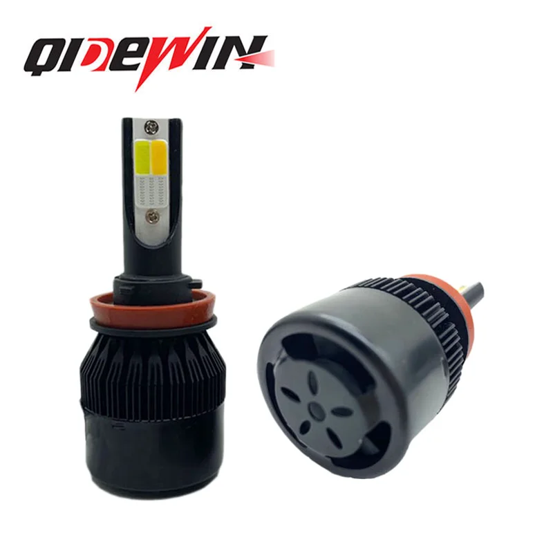 Factory Price 3 Colors Led Headlight 55W High Power 6000LM  9005 H3 H1 H4 Car Headlight Bulb For Universal Car