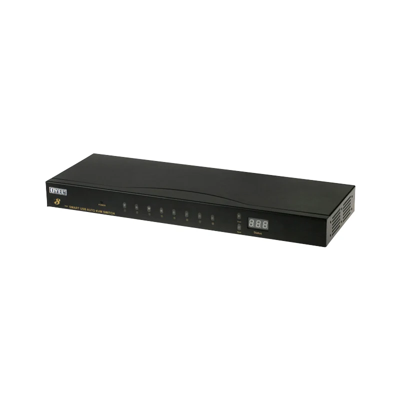 Factory OEM 8 port Automatic USB VGA KVM switch high quality  8 input 1 output with usb hub support 1920X1440@60HZ