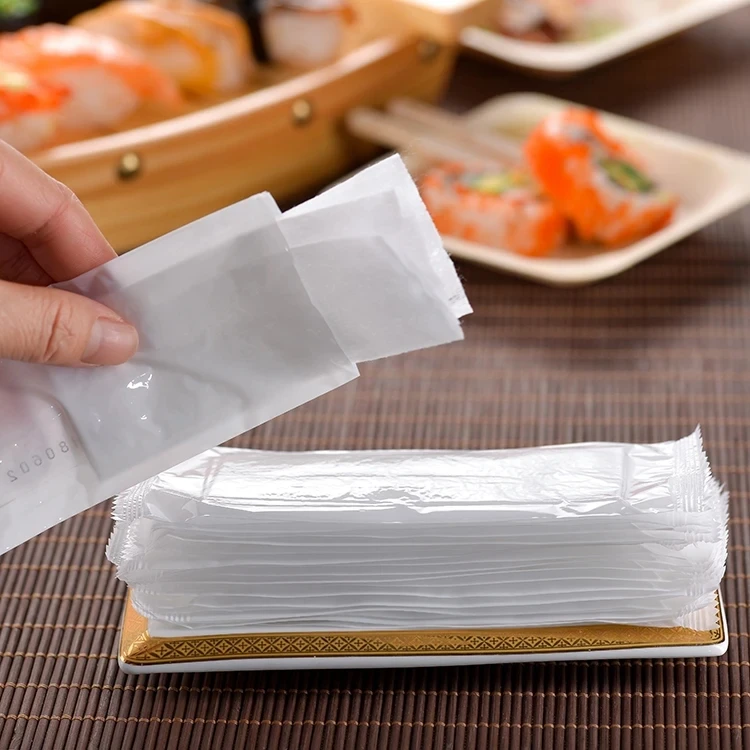 Customized OEM Fresh Scented Private Label Lemon Scented Tissue Papers Moist Wet Napkins Single Piece Wet Wipes For Restaurant