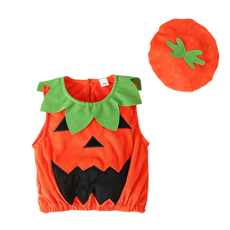 Most Popular Halloween Costumes For Kids Baby Pumpkin Costume Rompers Kids Halloween Pumpkin Jumpsuit