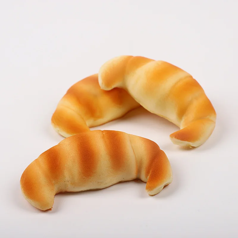 Горячая Распродажа искусственная еда 11 см маленькие круассаны медленно восстанавливающие форму сжималки милый подарок для детей на день рождения сжимаемая игрушка