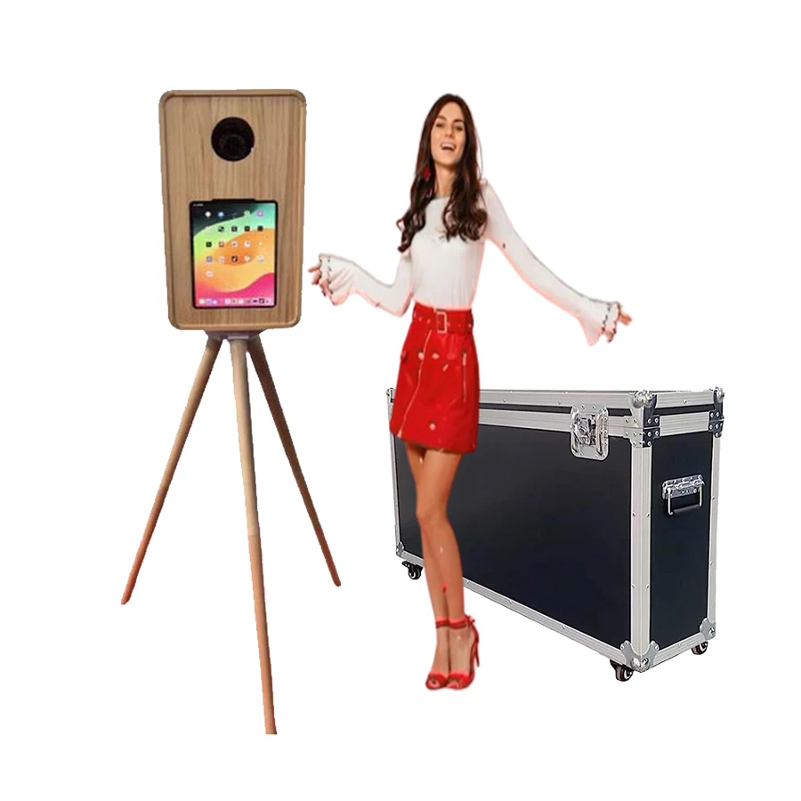Wooden Ipadbooth 2024 New Design Vintage Photo Booth Shell for 12.9 Ipad for Parties & Events