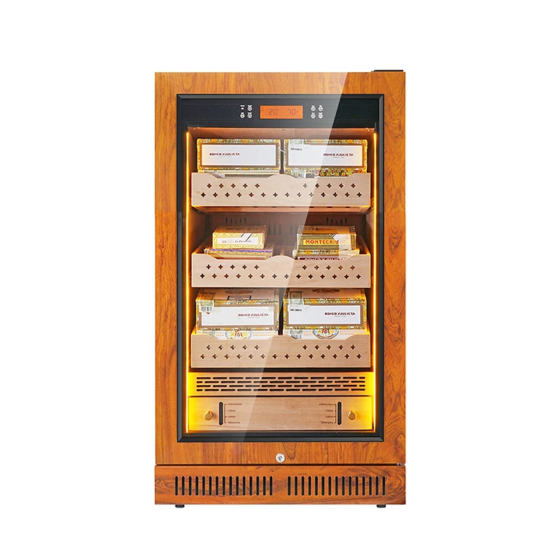 Glass Door Humidity Temperature Control Electric Refrigirated Cigar Refriginerator