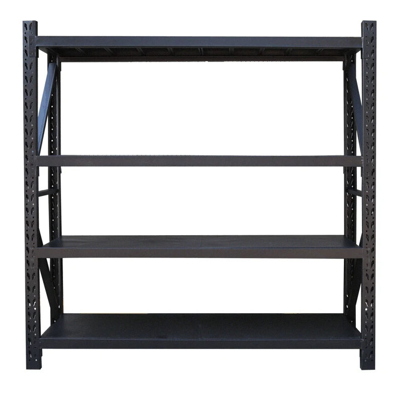 2021 4 Layers Steel Racking System Industrial Boltless Rack Warehouse Storage HJQ-206