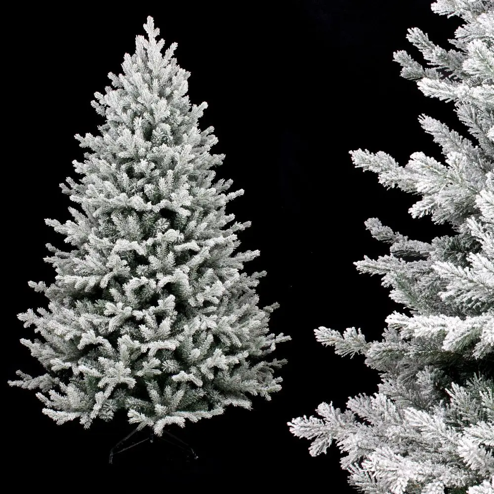 
Factory Price Wholesale 7FT Artifical white Christmas Tree with Ornaments Decoration Tree Flocking 