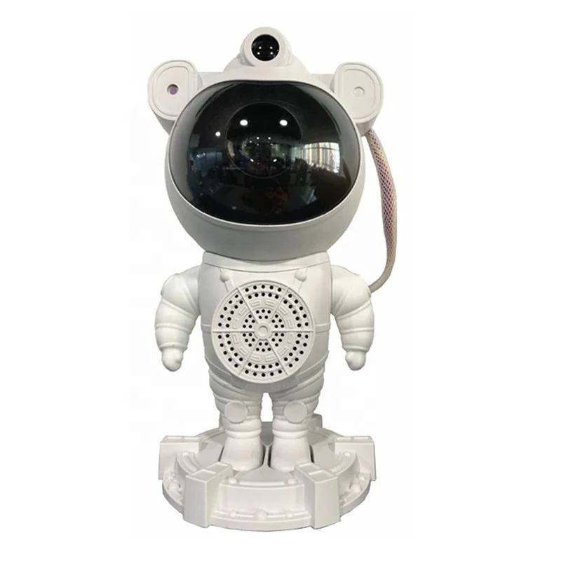 Lonvel spaceman shape led night light home decoration USB rechargeable lamp with white noise remote control star projector lamp