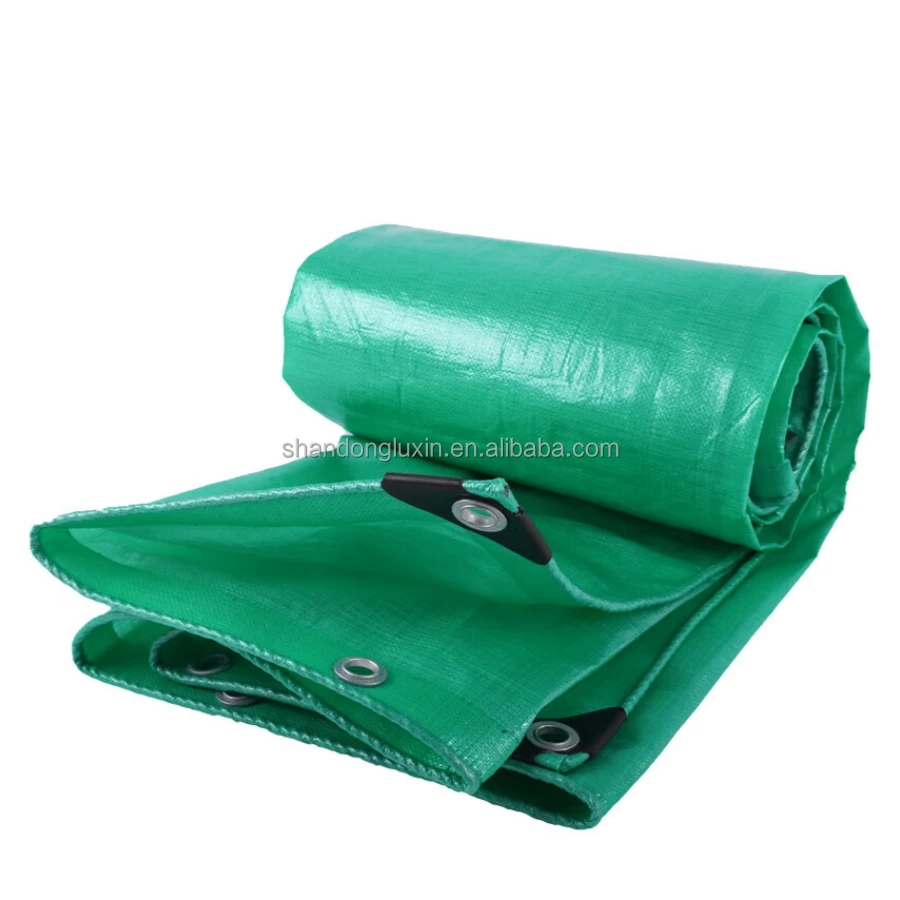 Factory direct sales polyethylene green rainproof tarpaulin light easy to carry