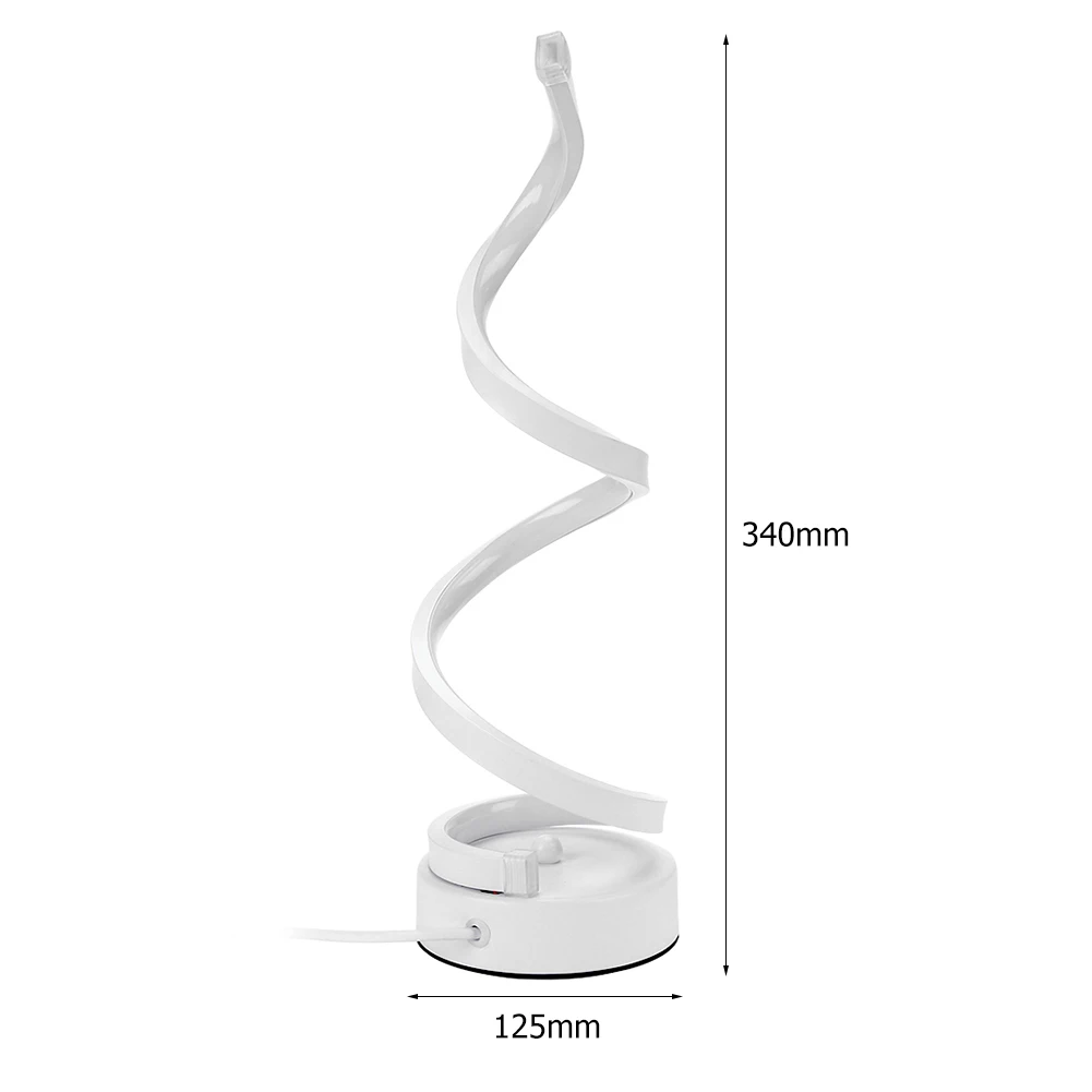 Spiral Wave Curve Design  Bedroom Beside Lamp Home Creative Home Decoration Desk Lamp Lighting