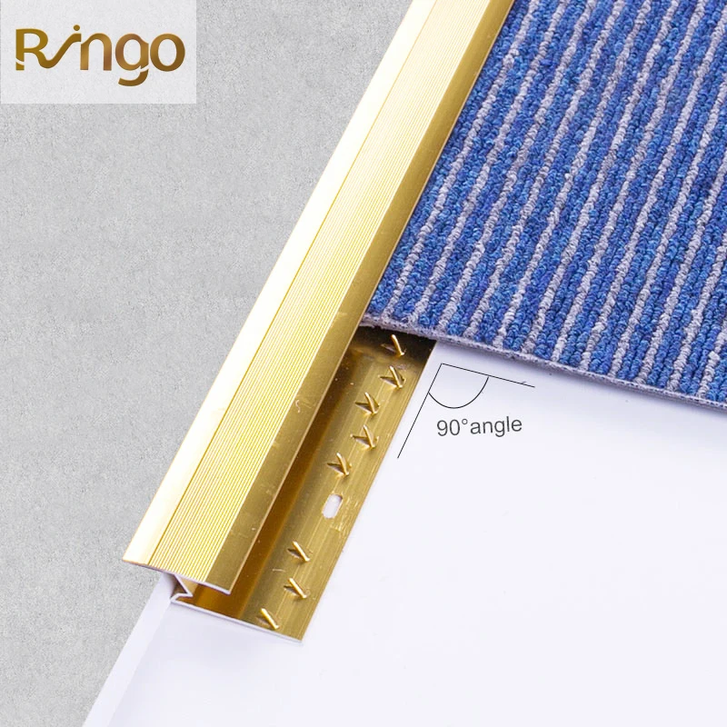 Foshan Ringo Vinyl Floor Factory Supply Decorative Edging Corner Aluminum Carpet Accessories Tile Trim Ceramic
