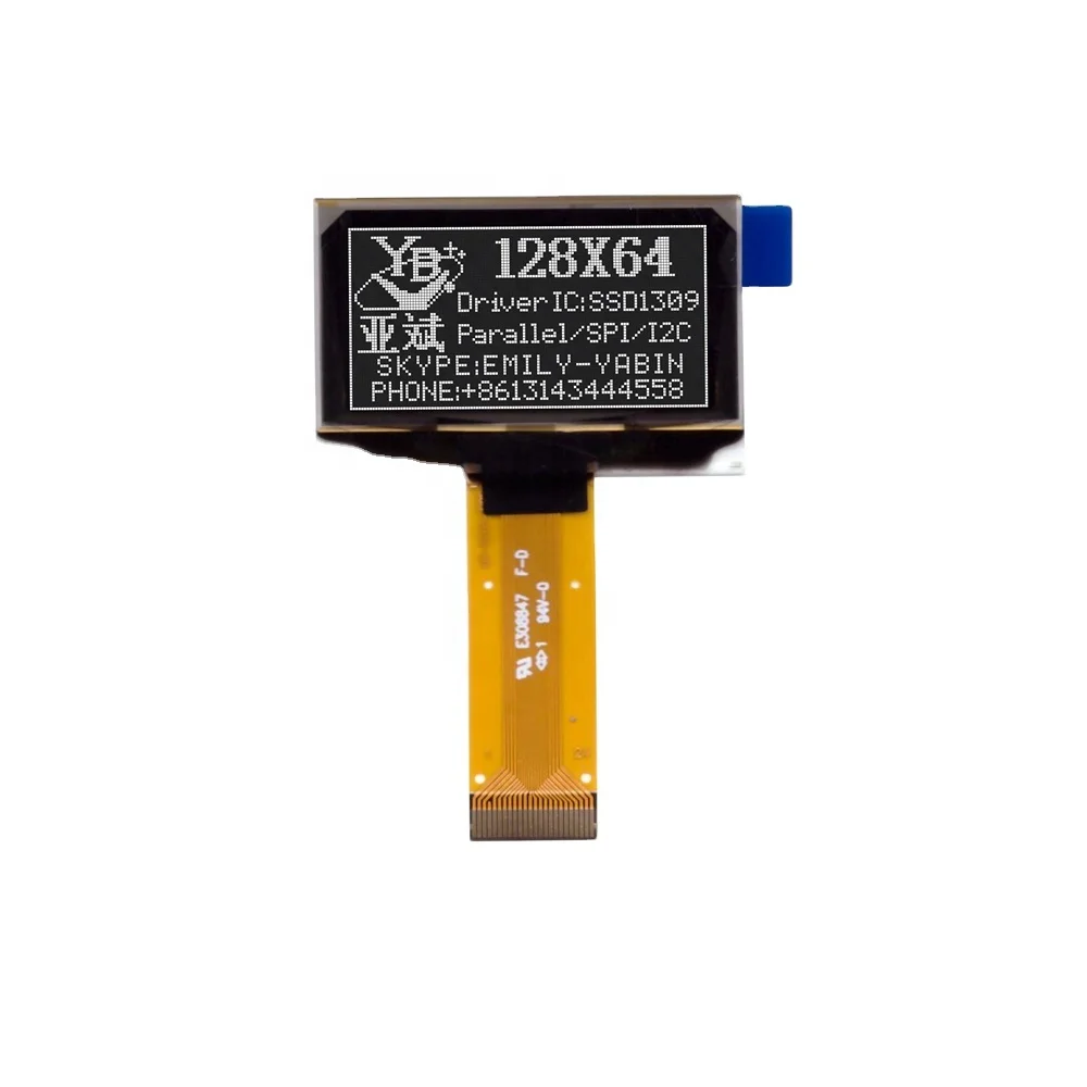 1,54 дюймов монохромный SSD1309, 8-битный 68XX/80XX одновременно 4-провод SPI, I2C интерфейс штекер типа в 24PIN 128X64 12864 Oled LCD 3,3 V