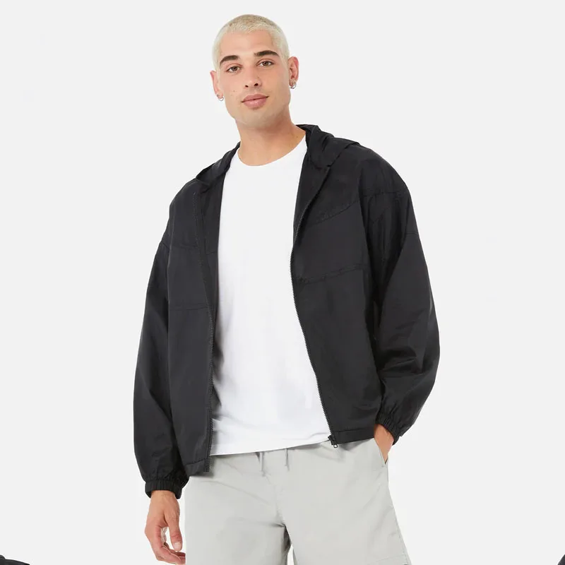 Customized wind breaker jacket and jogger light weight zip up tracksuit nylon jacket men wind breaker set man clothing 2022