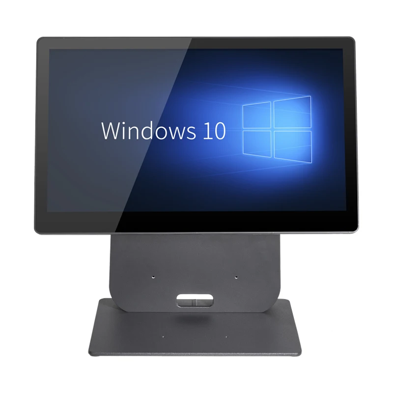 POS Systems with Customer Display POS Cashier Terminal Sturdy Desktop POS Machine 15.6 inch Screen
