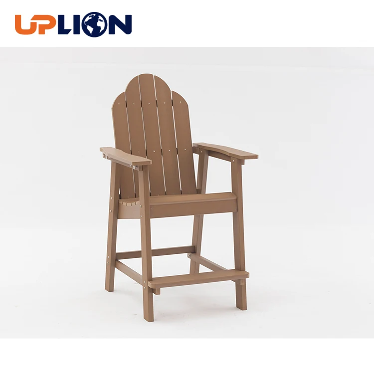 UPLION factory wholesale environmental recycled plastic wood PS adirondack chair for balcony garden and beach