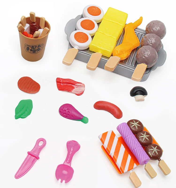 Non Toxic play dough Plasticine intelligent Educational soft air dry Light Modelling Clay Fluffy Slime Supplier BBQ grill set