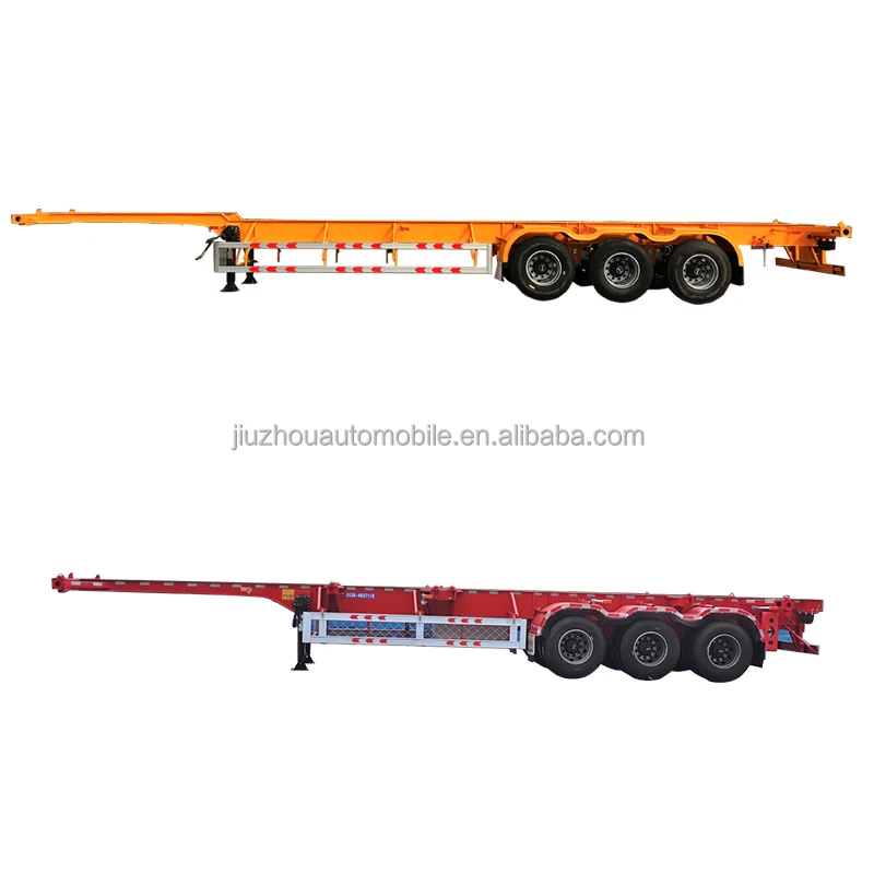 JOZOTG  3 axis Transport 20 foot 40 ft container chassis skeleton trailer Container transport semi trailer