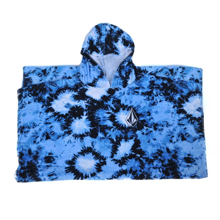 High Quality Wholesale 100% Cotton Kids Pretty Hooded Poncho Beach Towel