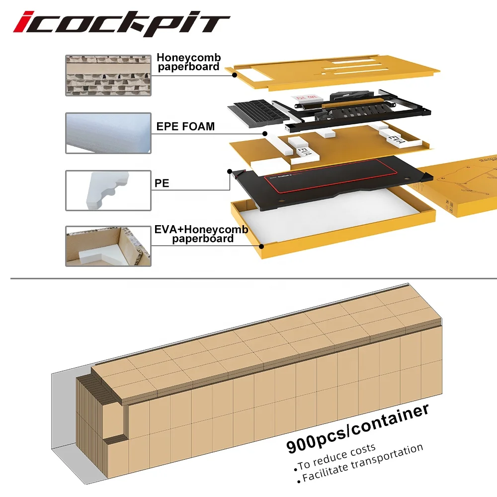 Saitu New Design Professional Gaming Light Desk L Shape Computer PC Table Escritorio Gamer Rgb Gaming Desk with Free Mouse Pad