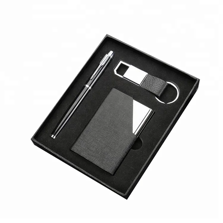 
Wholesale Stationery classical Christmas luxury promotional men business corporate wallet pen gift set 