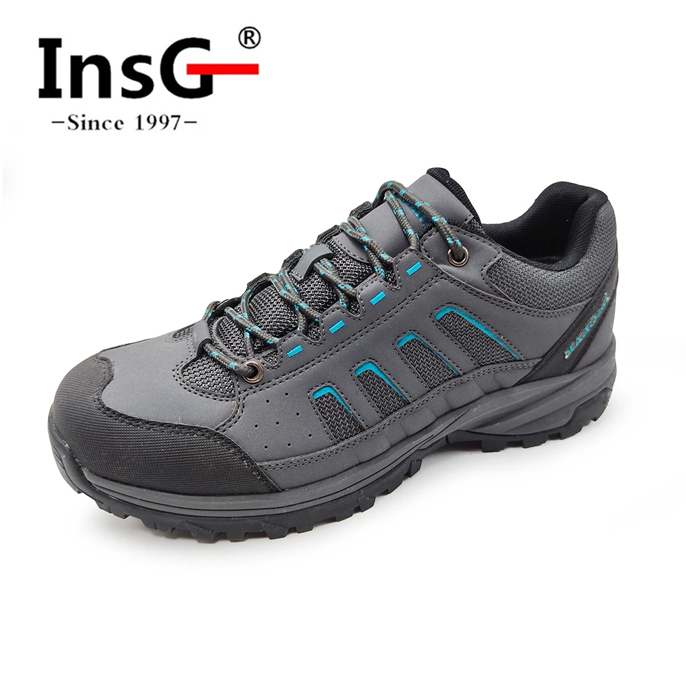 Мужские прогулочные Водонепроницаемые кожаные ботинки INSG легкие дышащие походные треккинговые 8B20