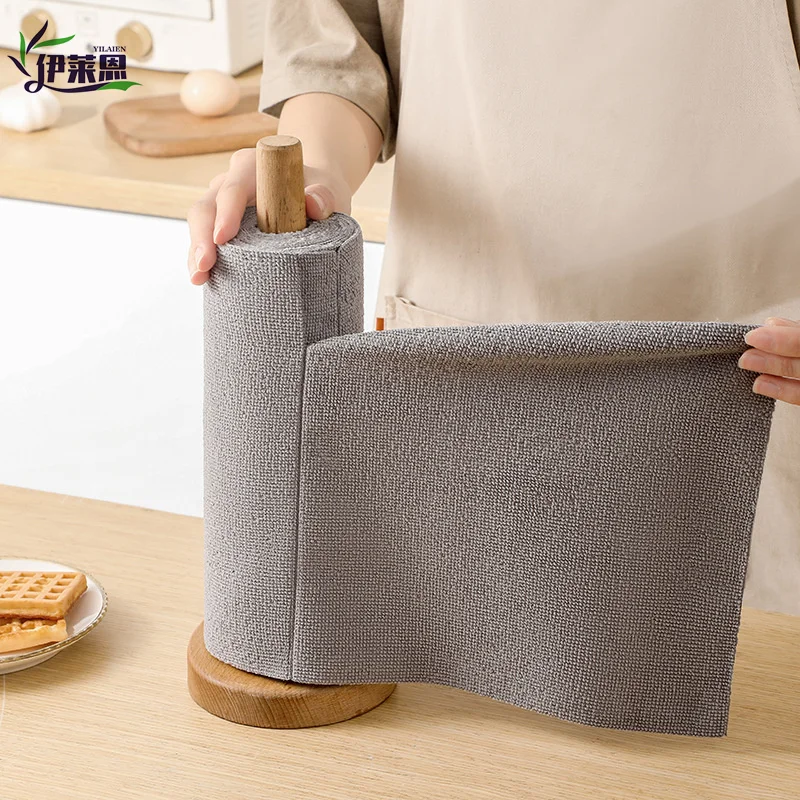 Strong Absorption Quick Dry Microfiber Cleaning Cloths Roll Disposable Cleaning Rags Reusable Towel Microfiber Towel Roll