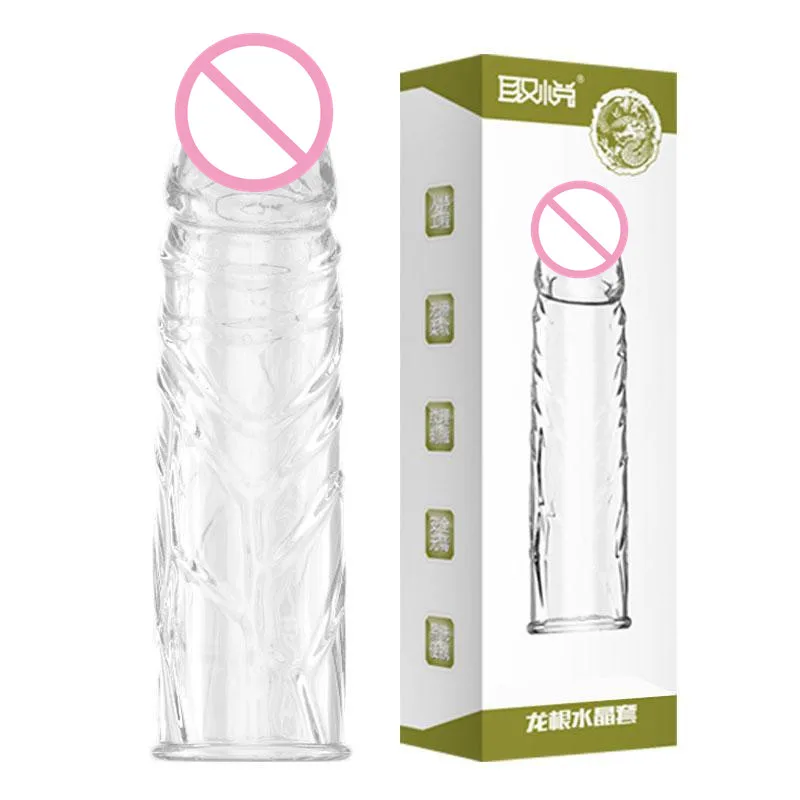 Wholesale Sex Silicone Condom Penis Sleeve Crystal Condom For Men