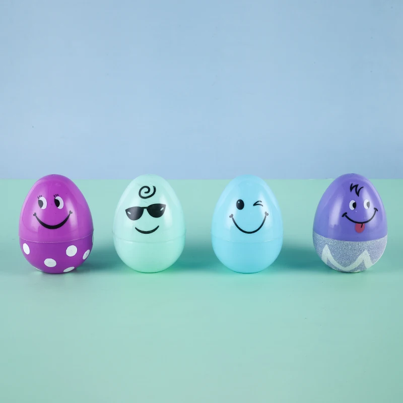 Wholesale custom Amazon can open big Easter eggs 10cm plastic Easter eggs can put candy children holiday surprise toy eggshells