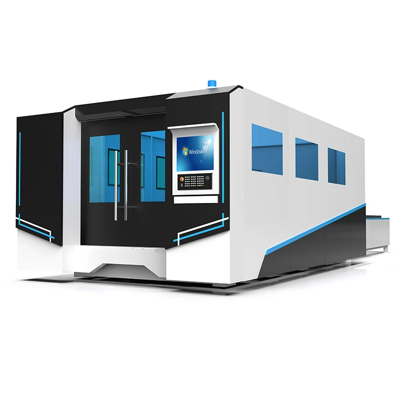 Fiber laser cutting machine with exchange table for metal working industry