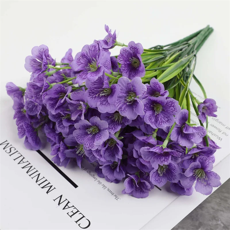 High Quality Fashion Design Faux Silk Dancing Orchid Hot Selling Indoor Office Home Decoration Artificial Orchid Flower