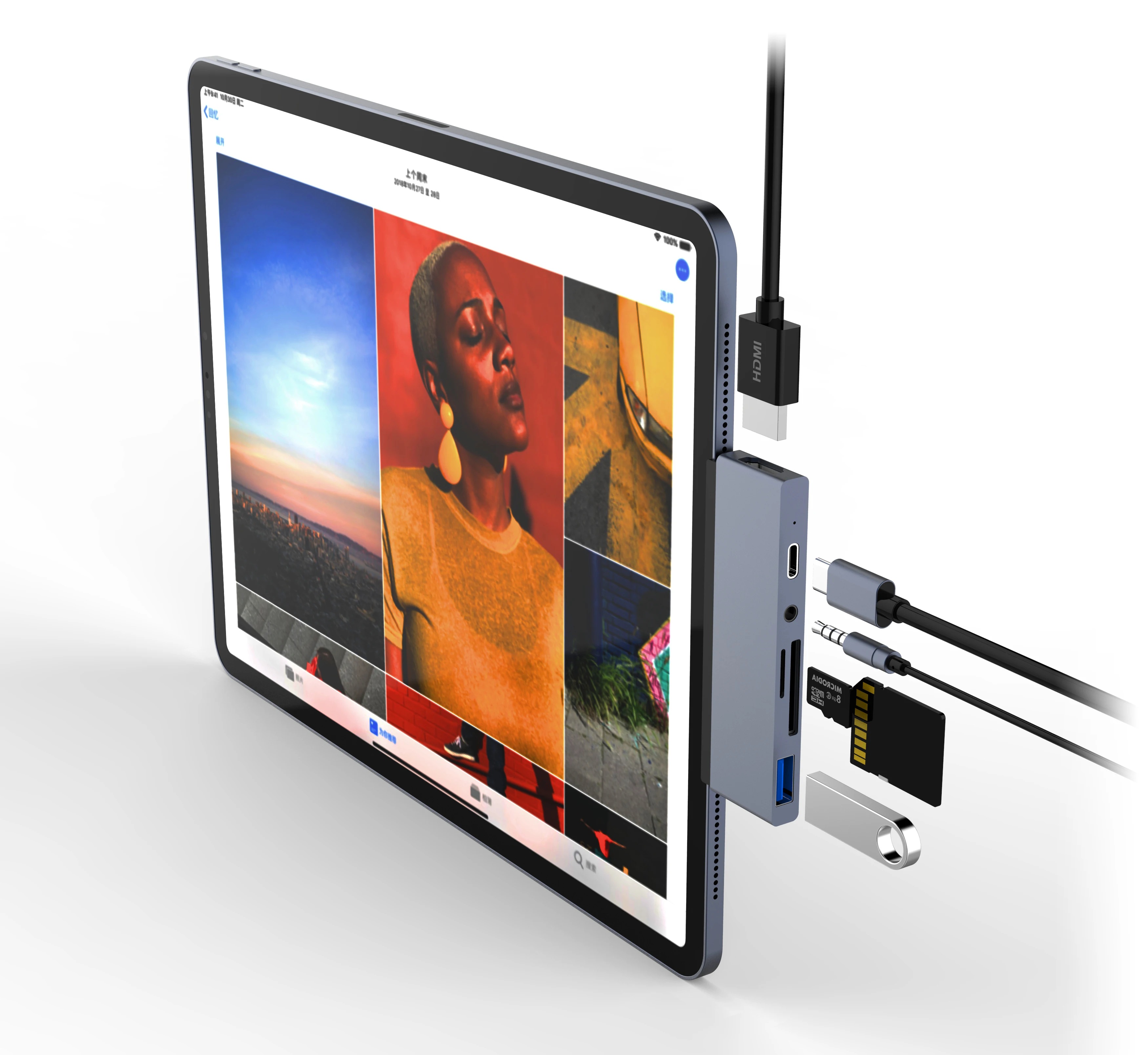  Док-станция Colorii IPC02 с Usb C на HDMI для Ipad Pro 2020/2018 ipad