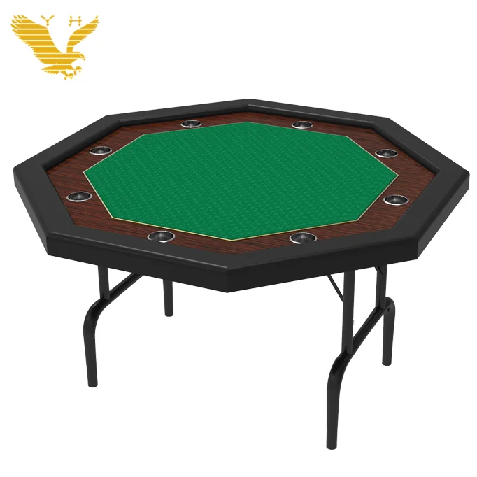 YH Portable Camping Poker Table Polygon Cheap Playing Card Table Casino Folding Poker Table