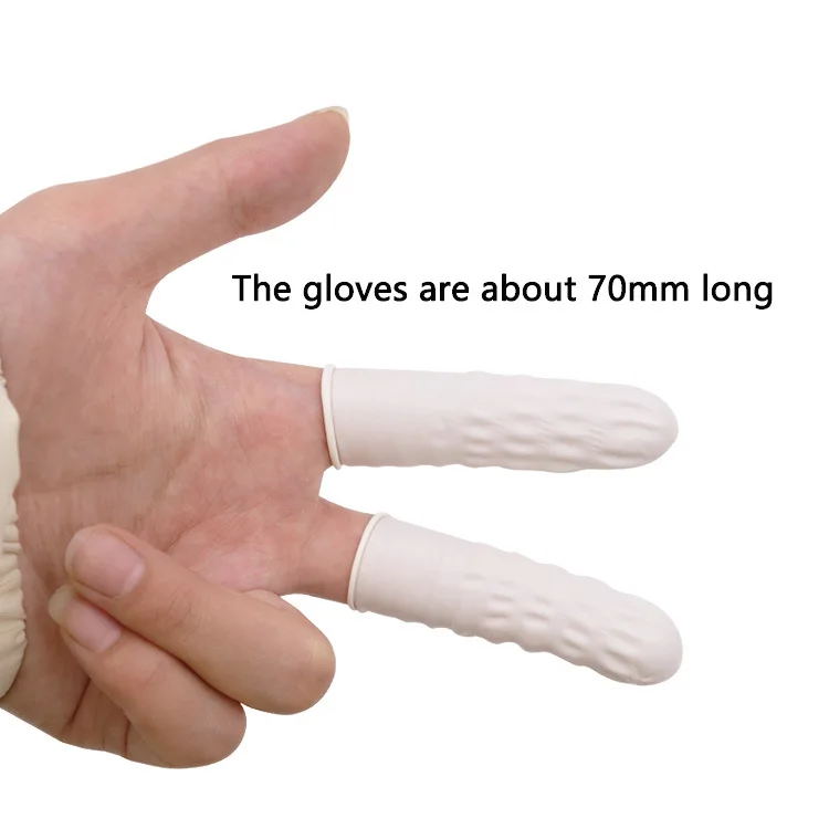 LN-1608104 White Anti Slip Finger Cot 1440pcs One Bag Latex Material