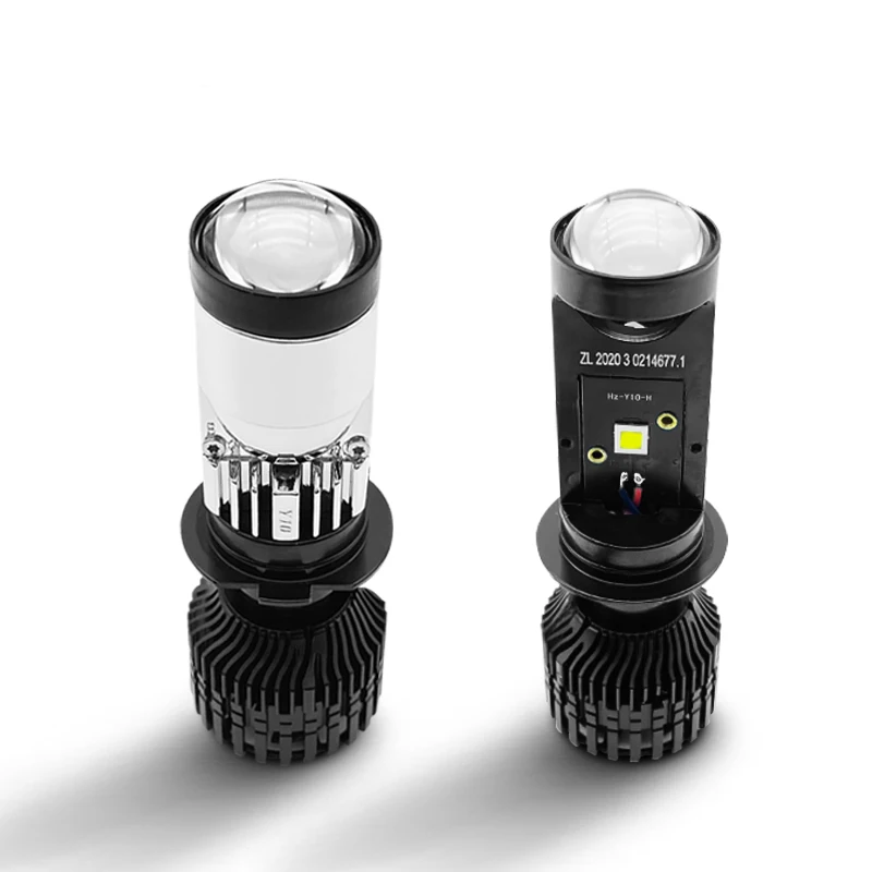 Super Bright Projector LED Headlight Lens y10 Mini H4 Led Lens H7 60W 10000LM Bi Car Laser Headlight Bulbs