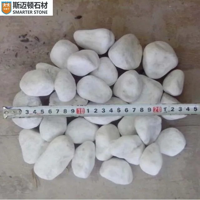 Good Selling Natural polished white pebbles Smooth  river  white pebbles Stones for decorative