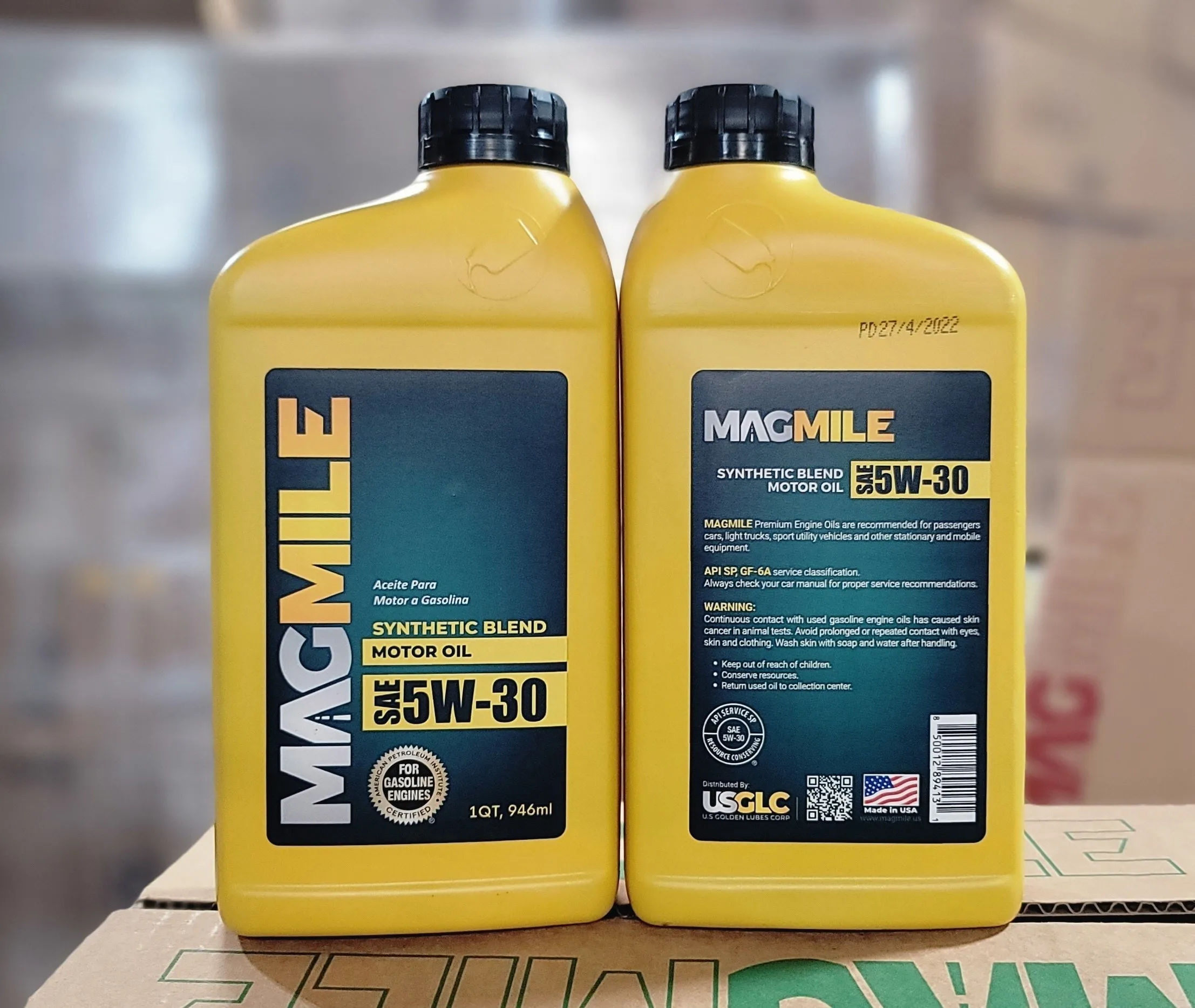 HIGH QUALITY SYNTHETIC-BLEND SEMI-SYNTHETIC MOTOR OIL  5W-30, 1 QUART BOTTLE ( .946 Liters)