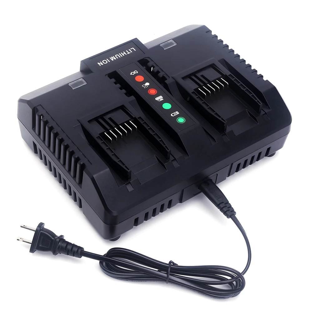 Двойное зарядное устройство Worx WA3875 сменная для всех 18/20-Volt Max литиевая батарея WA3578 WA3525 WA3520 WA3575
