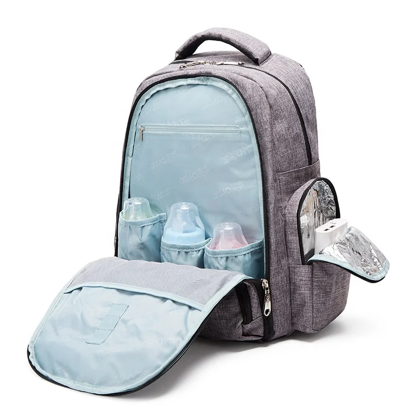 2020 Free Sample Large Diaper Bag Baby with Small Mommy Bag Stroller Straps and Changing Pad Diaper Bags