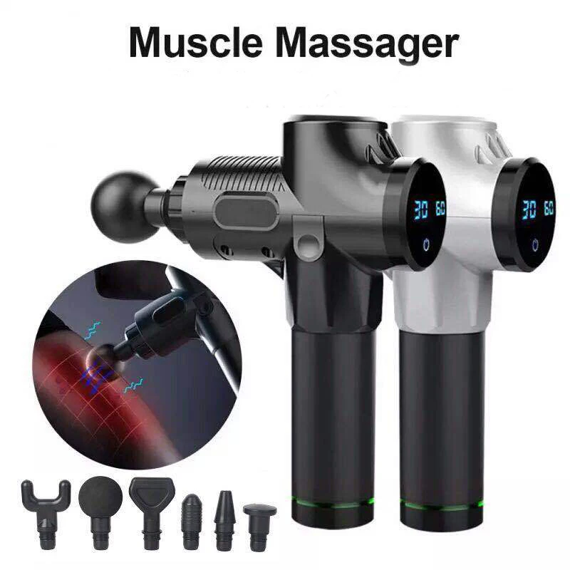 
2021 strong handheld percussion massage gun body massager therapy muscle fascia massage gun speed 