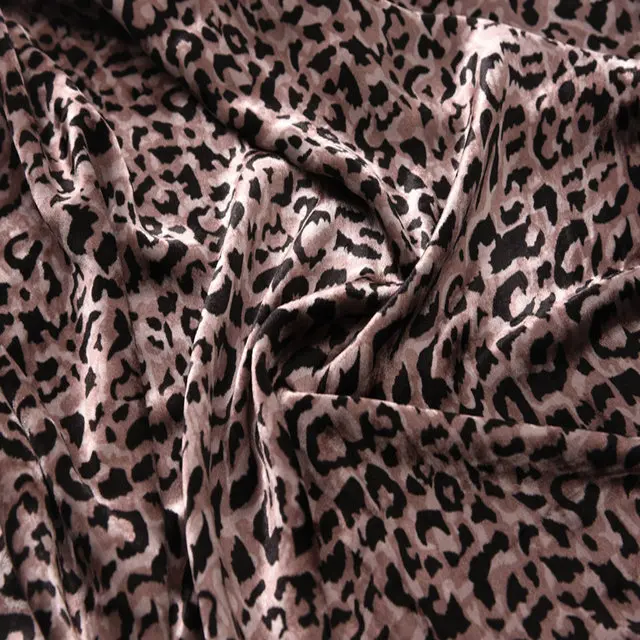 Leopard Print silk velvet burnout fabric burntout velvet fabric