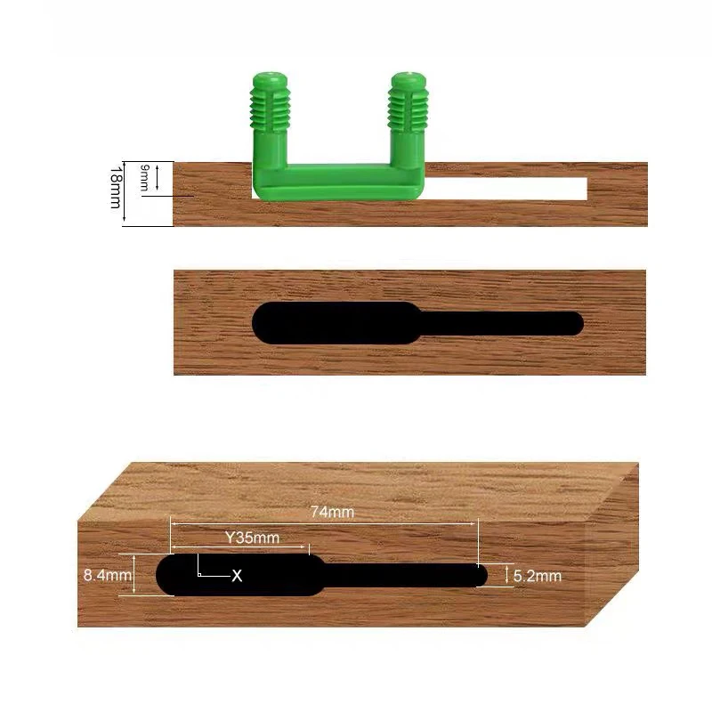 Cabinet Wood Fastener 2 in 1 Plastic Furniture Invisible Connectors Fitting Connecting