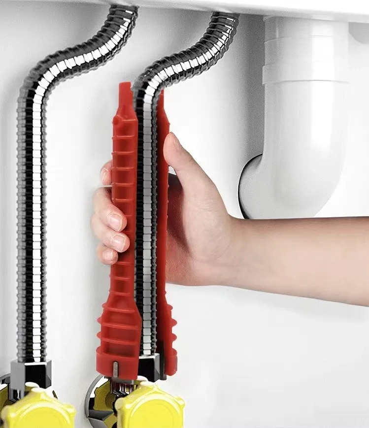 Household Bathroom Sink Wrench 8 In 1 Key Plumbing Pipe Kitchen Faucet Flume Wrench Repair Installation Bathroom Wrench Tools