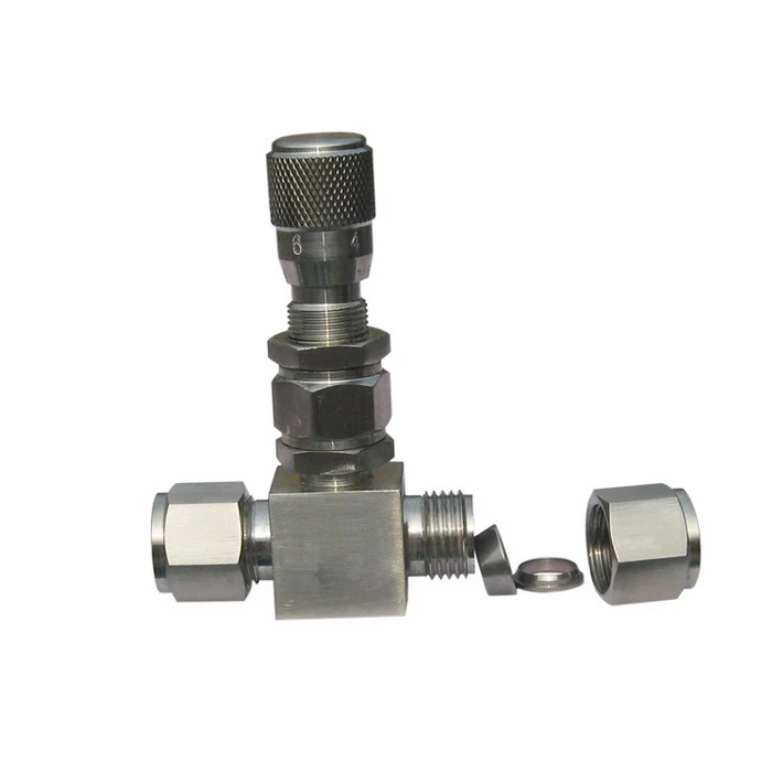 Stainless steel micro-adjustment angle flow fine-tuning  scale tube needle valve