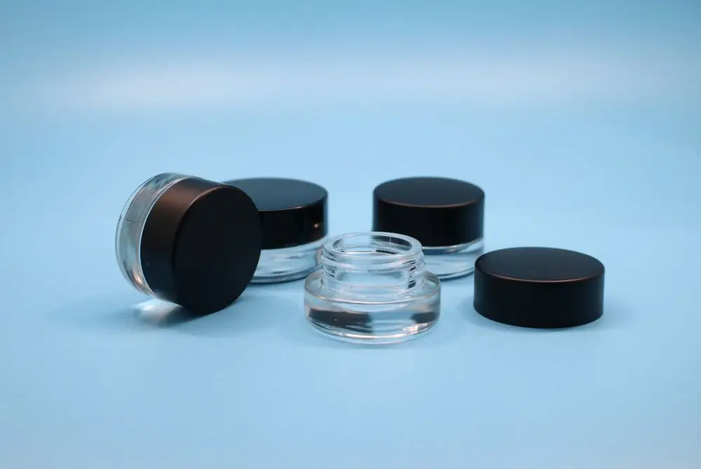 high quality 3ml 5ml 7ml 9ml CBD concentrate Glass packaging hemp glass concentrate jars with screw cap