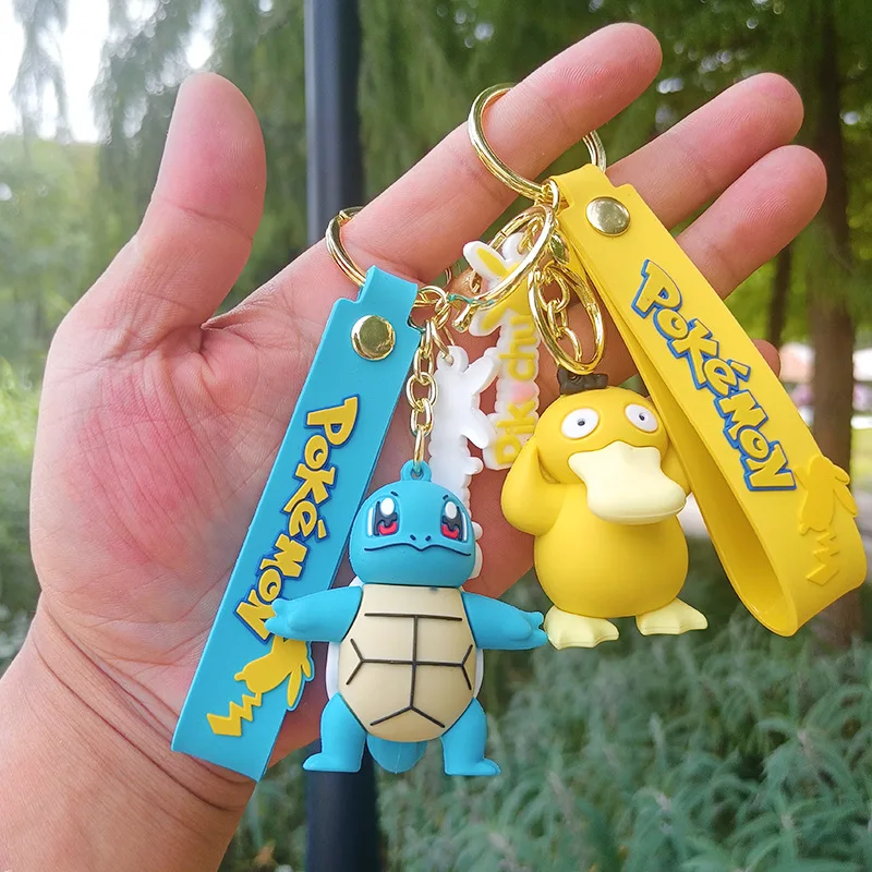 Pokemoned брелок Пикачу Аниме Фигурка фигурка Милая мультяшная Мода пссаутка ПВХ кукла сумка кулон подарок ребенку