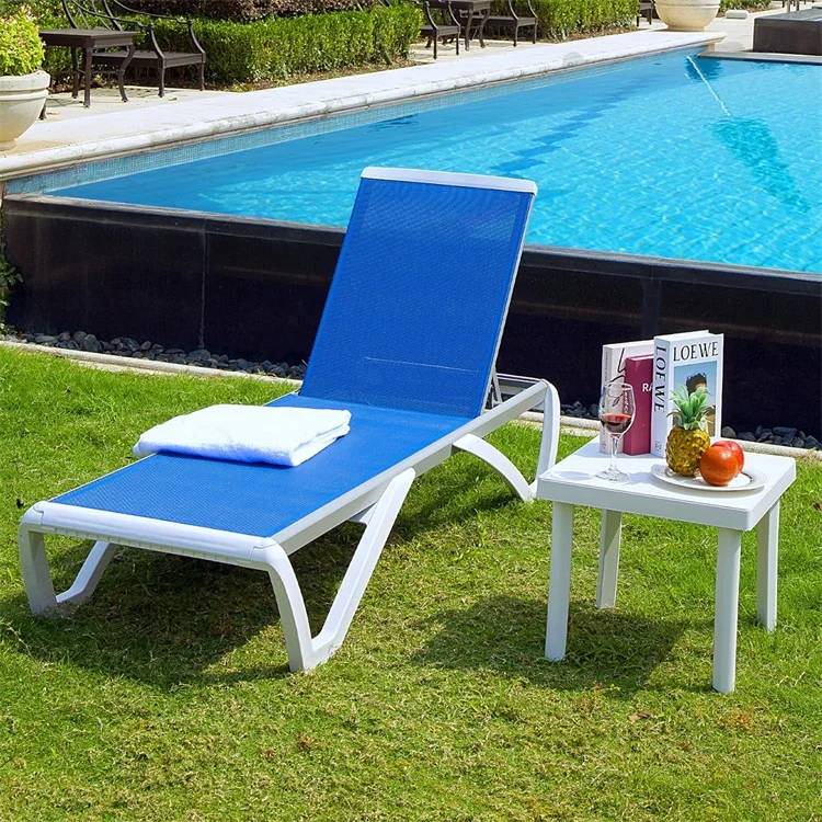 Yoho Modern Design Outdoor Furniture Plastic Sun Lounger Pool Beach Chair Customized Logo Cheap Plastic Lounges from China
